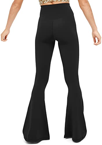 HEGALY Women's Flare Yoga Pants - Crossover Flare Leggings High Waisted Bootcut Bell Bottom Workout Sweatpants Black