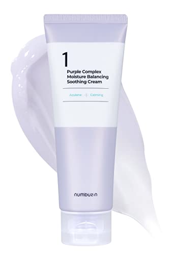 numbuzin No.1 Purple Complex Moisture Balancing Soothing Cream, 3.38 fl oz / 100ml | Protects, Hydrates, and Cools Down Skin