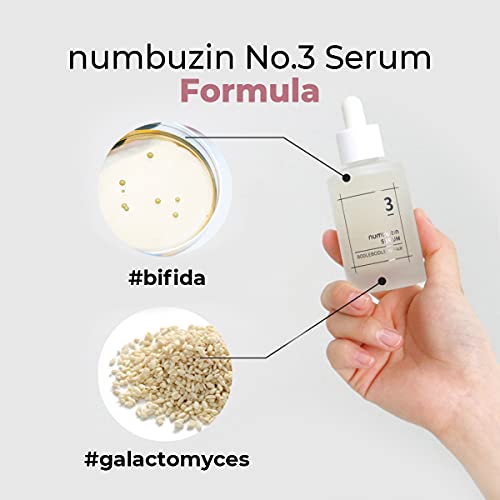 numbuzin No.3 Skin Softening Serum | Pore Care, Textured Skin, Bifida, Galactomyces, Niacinamide, Adenosine, Panthenol | Korean Skin Care for Face, 1.69 fl oz