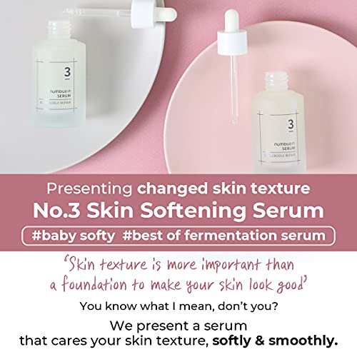 numbuzin No.3 Skin Softening Serum | Pore Care, Textured Skin, Bifida, Galactomyces, Niacinamide, Adenosine, Panthenol | Korean Skin Care for Face, 1.69 fl oz